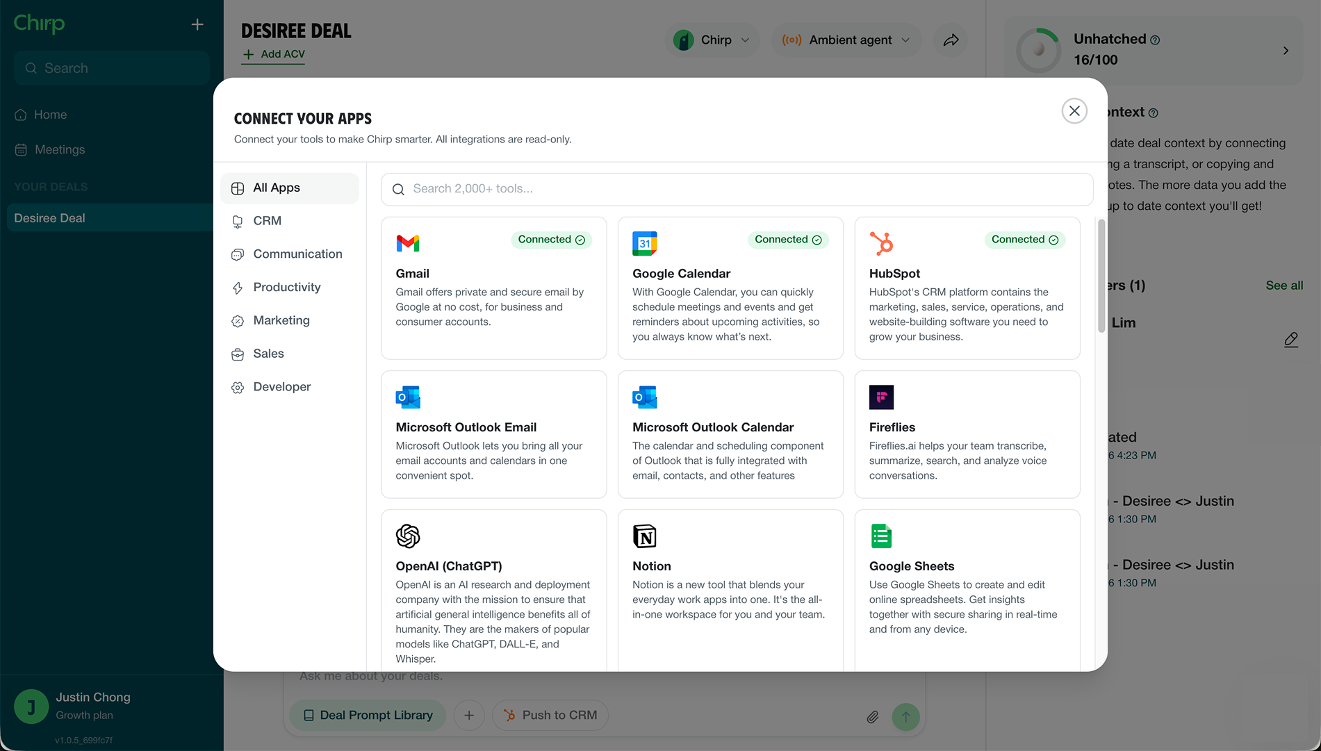 Chirp connects your sales data sources